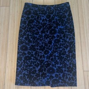 Boden Skirt Floral Navy & Black Women’s Skirt 4Long Pencil